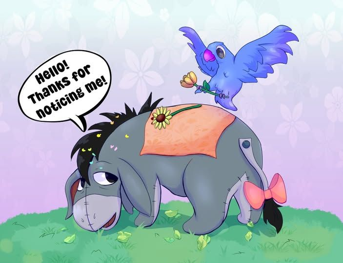 BirdiePaint's tweet photo. Eeyore is one of my favorite cartoon characters so I did a lil fan art of them and Paint Brush Birdie together! ๐ผ๐ป๐บ๐ผ๐ป๐บ
#furryartist #birds #eeyore #affermations #comic https://t.co/exx1KP2TJ6