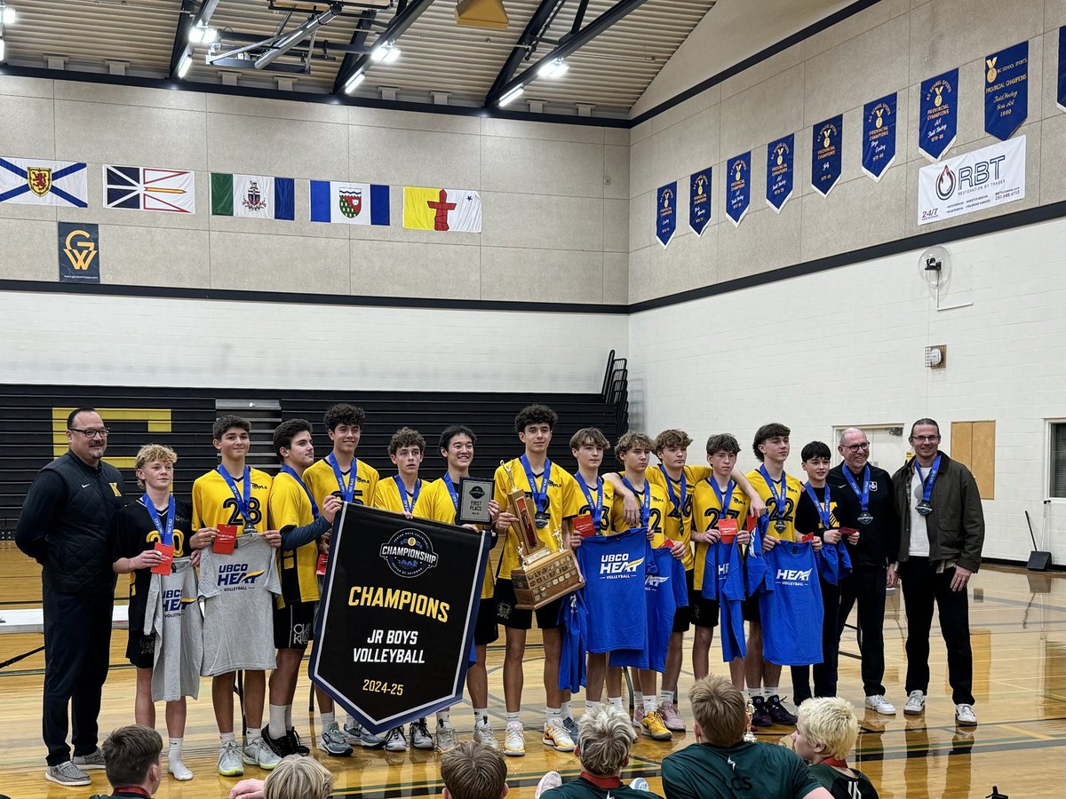 KSS Jr. Boys Volleyball Provincial Champions! Thanks to the tournament organizers, coaches, and fans! A fantastic event with high quality play!