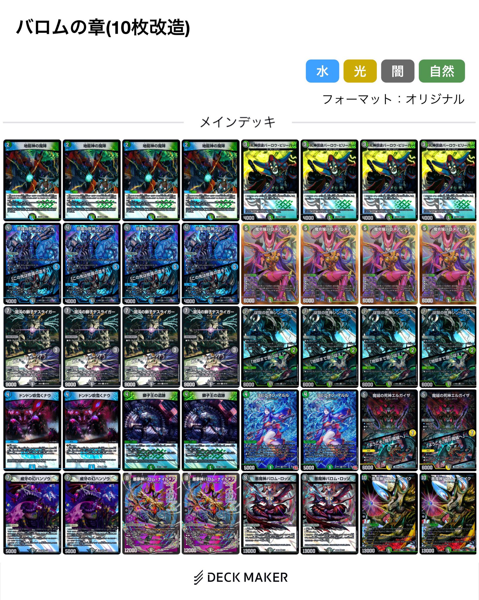 輝*@様 バロムデッキ DM24-BD4 デュエル・マスターズTCG ナイトメア黙示録デッキ