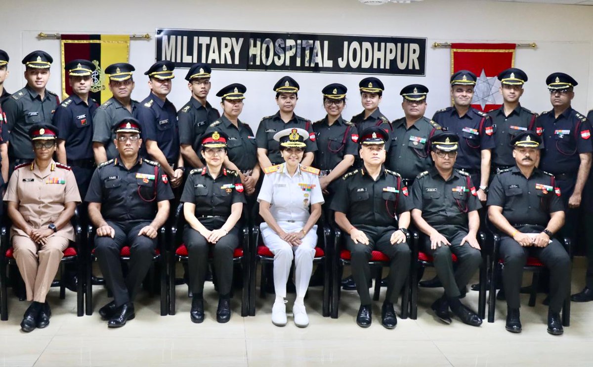 KonarkCorps's tweet image. Surg Vice Adm Arti Sarin, #DGAFMS visited the medical establishments at #Jodhpur & complimented them for the relentless service being provided. The Flag Officer inaugurated a new MRI Centre at Military Hospital & also interacted with GOC, #KonarkCorps.
@IaSouthern
@dgafms_mod
