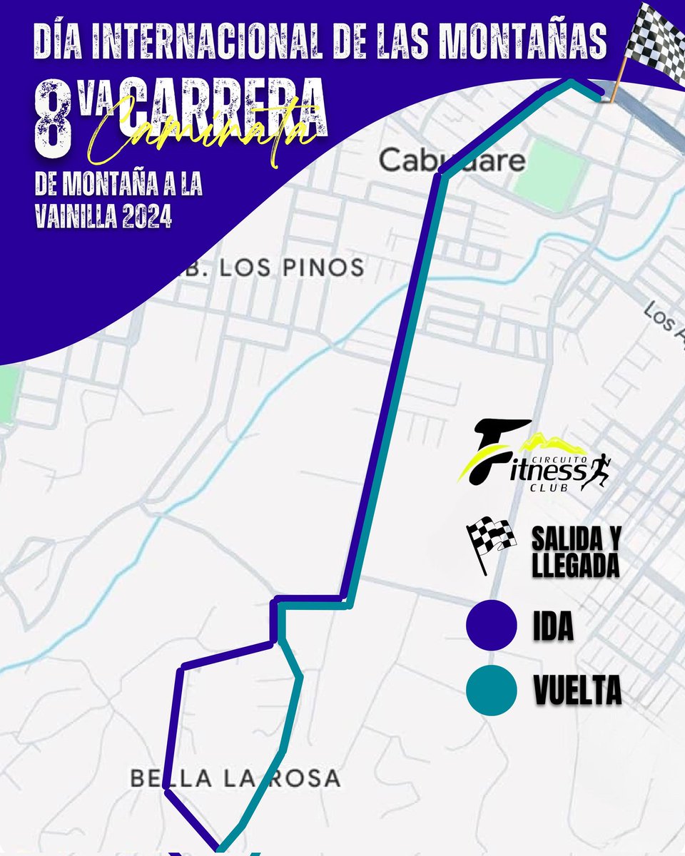 Te invitamos a inscribirte y  participar en nuestra 8va Carrera Caminata de Montaña a la Vainilla 2024.Costo: 5$
Contribuye a la transformación del lugar de llegada y salida de nuestra actividad deportiva.04261589726
@circuitofitnessclub
#YoCaminoALaVainilla 
#YoCorroALaVainilla