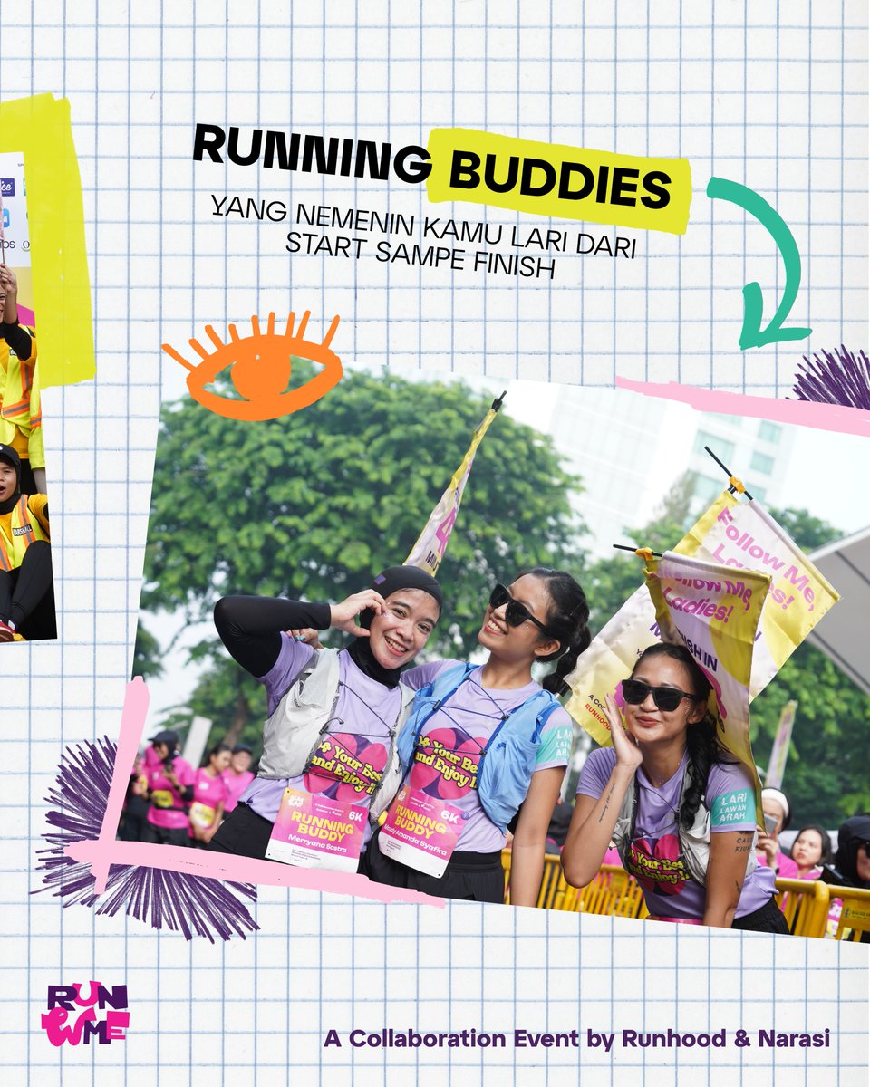 Prambors's tweet photo. Mau lari tapi takut ada yang gangguin?

Tenang aja di RunWMe kalian ga akan sendirian, ada running buddies dan ciwi-ciwi panitia yang bakal jagain dan bantu kalian semua, Ladies!!

#RunWMe
#Runhood
#Narasi 
#PramborsAds