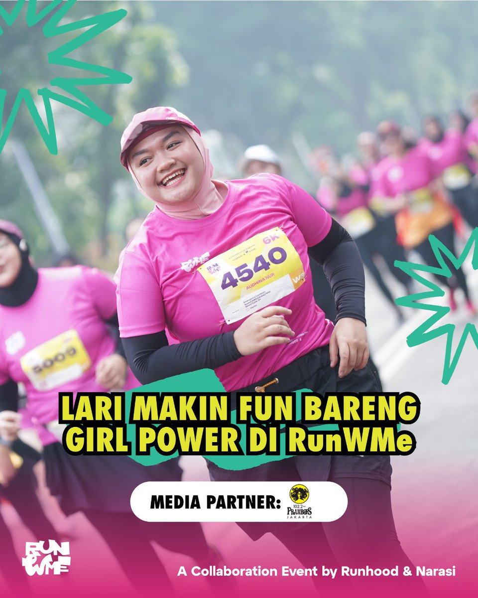 Prambors's tweet photo. Mau lari tapi takut ada yang gangguin?

Tenang aja di RunWMe kalian ga akan sendirian, ada running buddies dan ciwi-ciwi panitia yang bakal jagain dan bantu kalian semua, Ladies!!

#RunWMe
#Runhood
#Narasi 
#PramborsAds