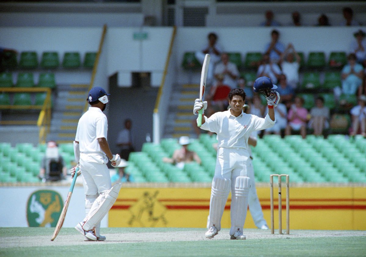 CricCrazyJohns's tweet photo. 18-Year-old Sachin at Perth.

23-year-old Kohli at Adelaide.

22-Year-old Jaiswal at Perth. 

Three young talents in different generations taking down Australia with Hundred on their maiden tour. 🔥 https://t.co/JGi6ZJEYlx