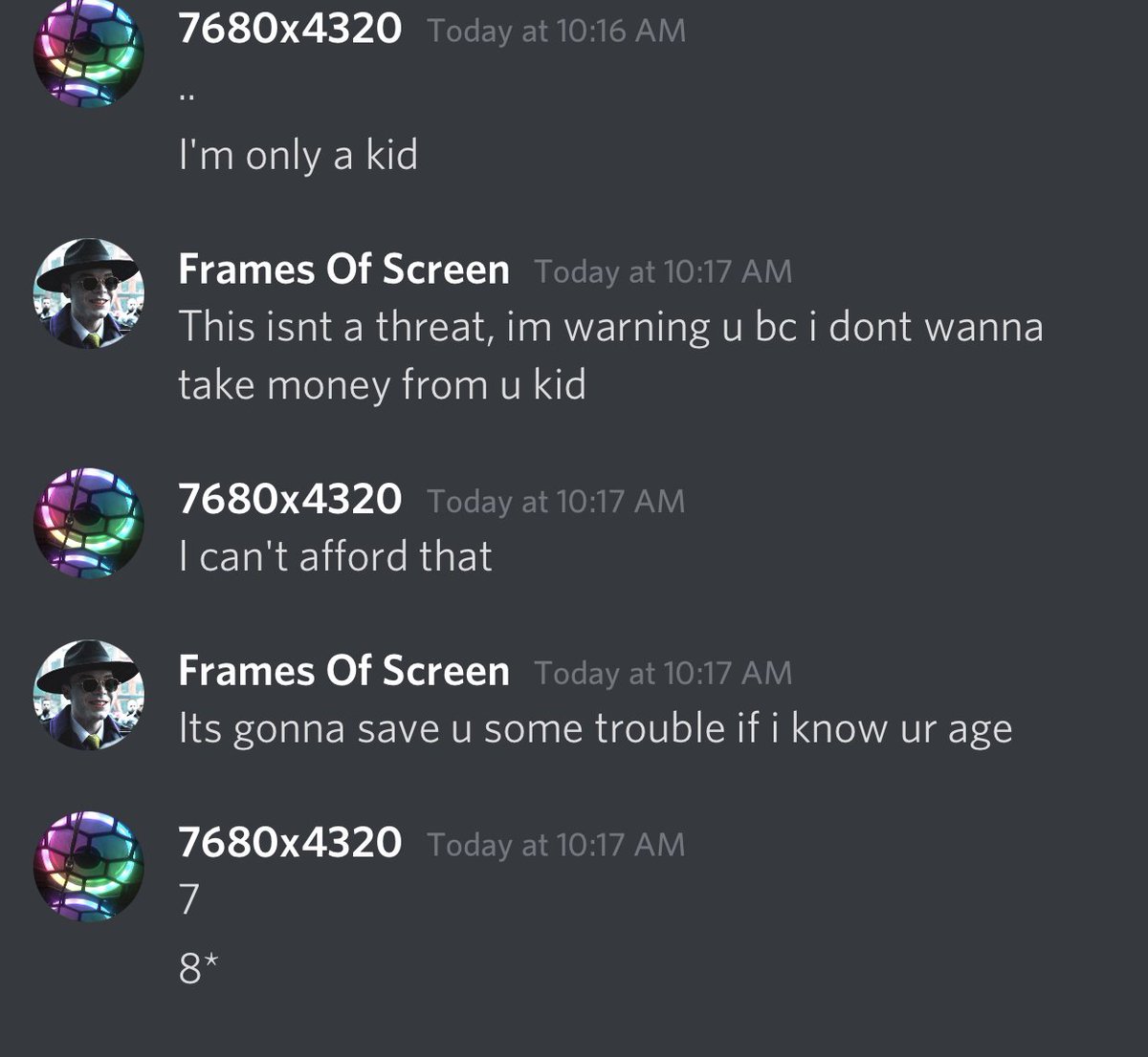 RDRRemastered's tweet photo. i gave up and blocked him but tbh i felt bad in the end cus he was a genuine child with unrestricted internet access https://t.co/oL51q2LPWZ