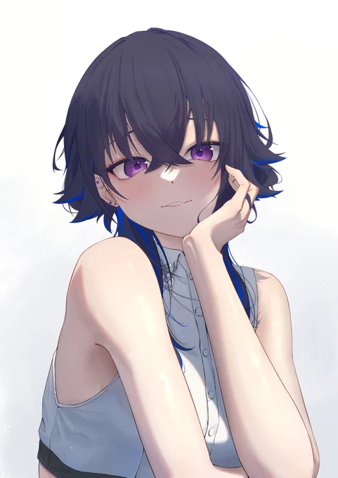 のせさん カッコイイ 好きウルフカット最高です背景なしはコメントで#一ノ瀬の絵 