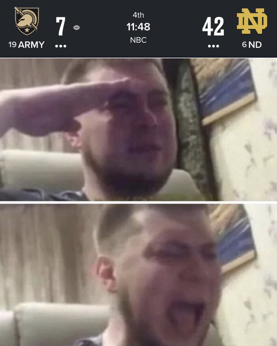 Watching UNDEFEATED Army get cooked by Notre Dame: