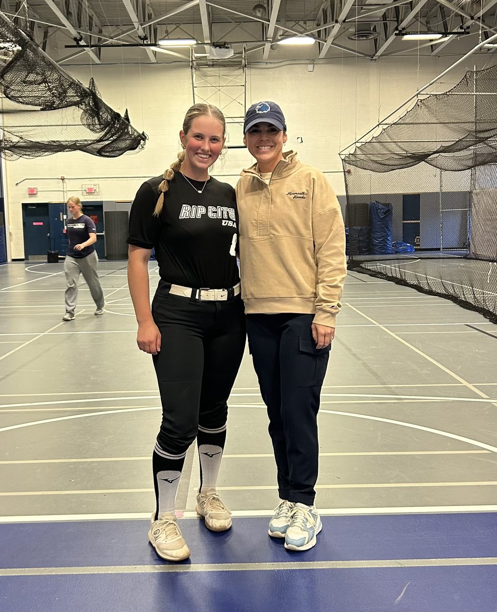 Thank you Coach <a href="/MorganRoyer/">Morgan Royer</a> and Coach Marinakis for a great prospect camp today at <a href="/MonmouthSB/">Monmouth Softball</a>! Love being able to compete in all the live situations. It was great to see campus too and I look forward to being back soon! <a href="/18uCovino/">Rip City Gold National</a> <a href="/SoftballRip/">Rip City USA Softball</a>