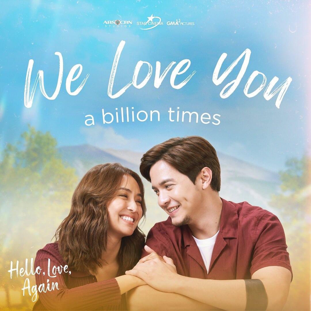 KCMBBulletin's tweet photo. THANK YOU, LORD! 🙏🏻😍

#HelloLoveAgain is the FIRST FILIPINO MOVIE TO GROSS OVER P1 BILLION! https://t.co/jxxdrkQv0Z