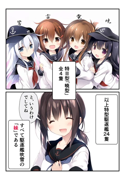艦娘お誕生日漫画まとめ(14/14)
特型駆逐艦たちの集い(11月15日 吹雪)(2/2) 