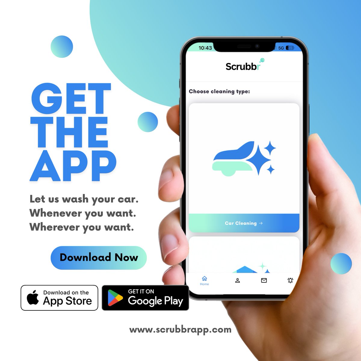 thecleaningapp's tweet image. Scrubbr is now available on iOS! 📲 Say goodbye to dirt and clutter—whether it’s your car or your home, Scrubbr connects you with trusted cleaning pros, whenever you need them. 🧼🫧 Download the app today and experience cleaning at your convenience! #OnDemandCleaning #NowOniOS