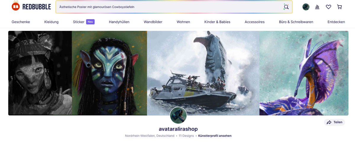 Kaltxì ma tsmke sì ma tsmukan ...I am happy to tell you that I now have a Redbubble Shop. If you want to have a look you can find the link in my BIO to the shop. More designs will follow.... as Redbubble also gets a part of the money (for printing and shipping)