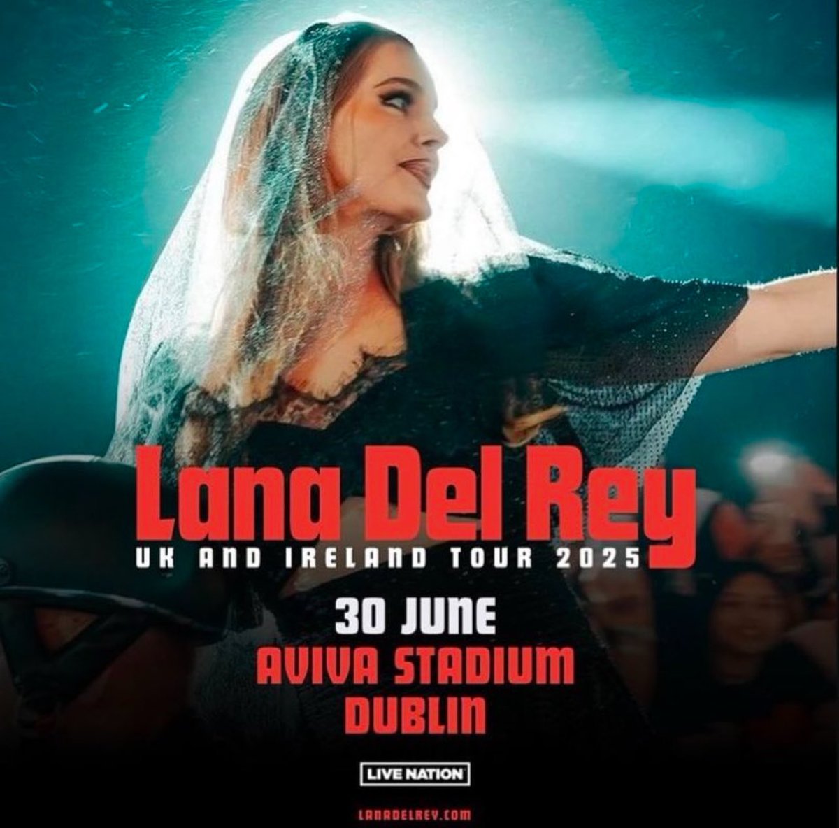 Lana Del Rey will be performing in Dublin, Ireland on June 30th 2025!