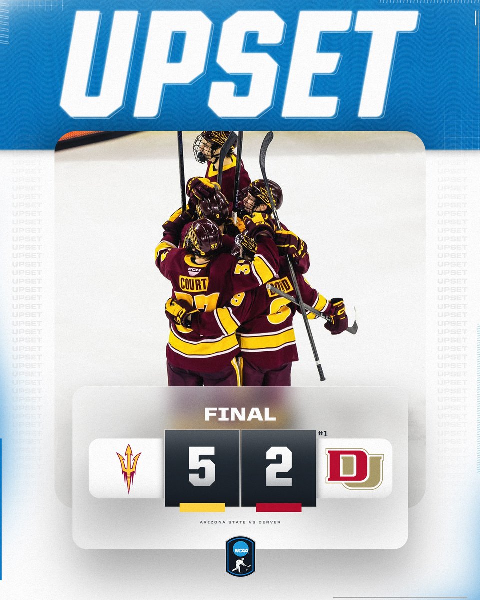 UPSET SWEEP! 🚨

<a href="/SunDevilHockey/">Sun Devil Hockey</a> completes the sweep of No. 1 Denver

#NCAAHockey