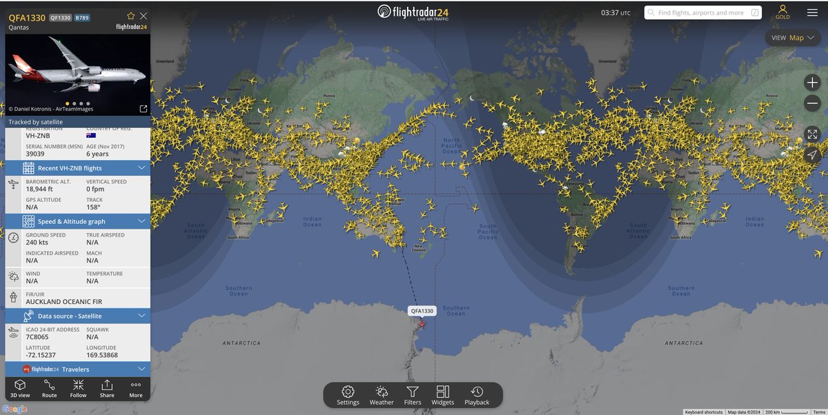 Possibly the loneliest - and probably the coolest - flight in the world today
