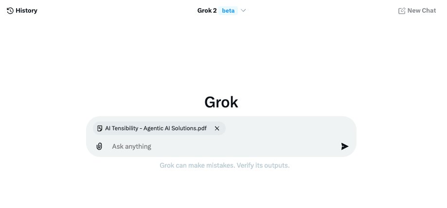 AITensibility's tweet image. ตอนนี้ Grok สนับสนุนการอัปโหลดและวิเคราะห์ไฟล์ PDF ได้แล้วครับ 

แหล่งที่มา: x.com/xDaily/status/…

#GrokAI #PDFSupport #FileUpload #xAIUpdate #TechNews #AINews #DocumentAnalysis