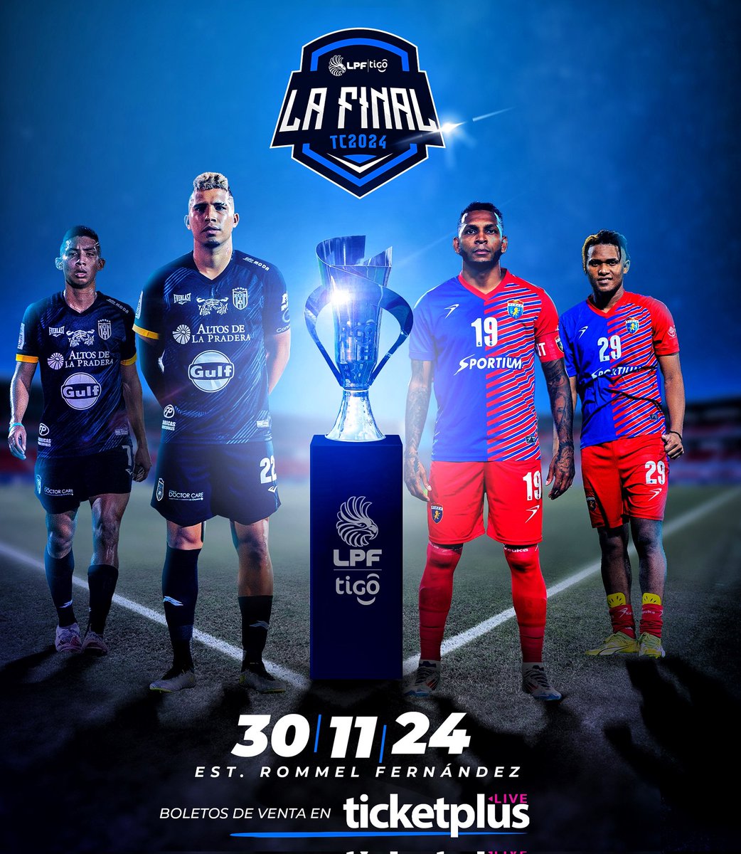 ¡𝐋𝐀  𝐅𝐈𝐍𝐀𝐋!🤩🔥

Ya tenemos a los dos finalistas del Torneo Clausura 2024 de la <a href="/LPFpanama/">LPF TIGO</a> ¿Quién será campeón?🏆

⚽️ <a href="/CAIPanama/">Club Atlético Independiente</a> 🆚️ <a href="/cdplazaamador/">CD Plaza Amador</a>
🏟: Rommel Fernández Gutiérrez. 
📆: SAB 30 NOV
⏰: 6:15 PM
🎟: Boletos en TICKETPLUS 

#LPFTigo #FinalLPF