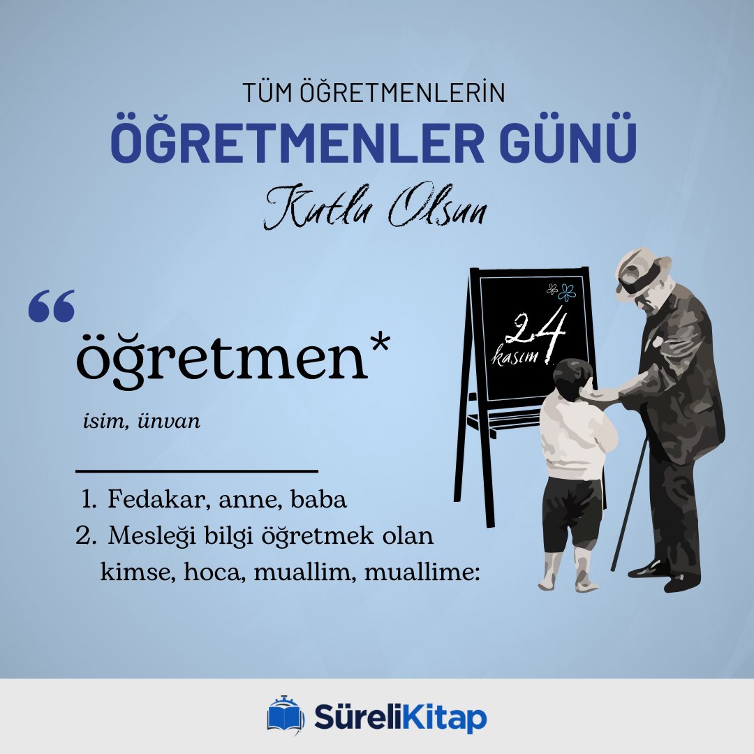 Başta Başöğretmen Mustafa Kemal Atatürk olmak üzere, tüm öğretmenlerimizin 24 Kasım Öğretmenler Günü Kutlu Olsun. 
#öğretmenlergünü #24kasım