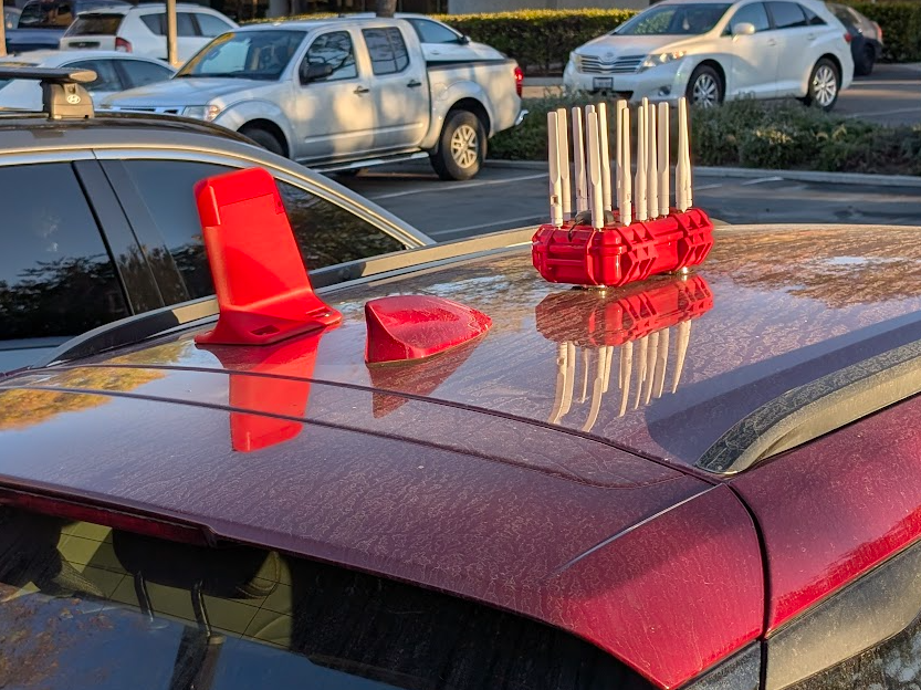 thebaldgeek's tweet photo. Did a 28 mile #wardrive to catch #allTheWifi just now.
Ran the #wifydra and the #wiglefin with the S20 in it. Pixel 8Pro in the car running the map.
Just uploading the data to @wiglenet now.
Still unclear which device is king of the SSID.
Uploading to @openstreetmap as well now. https://t.co/OrvlWXe8Fx