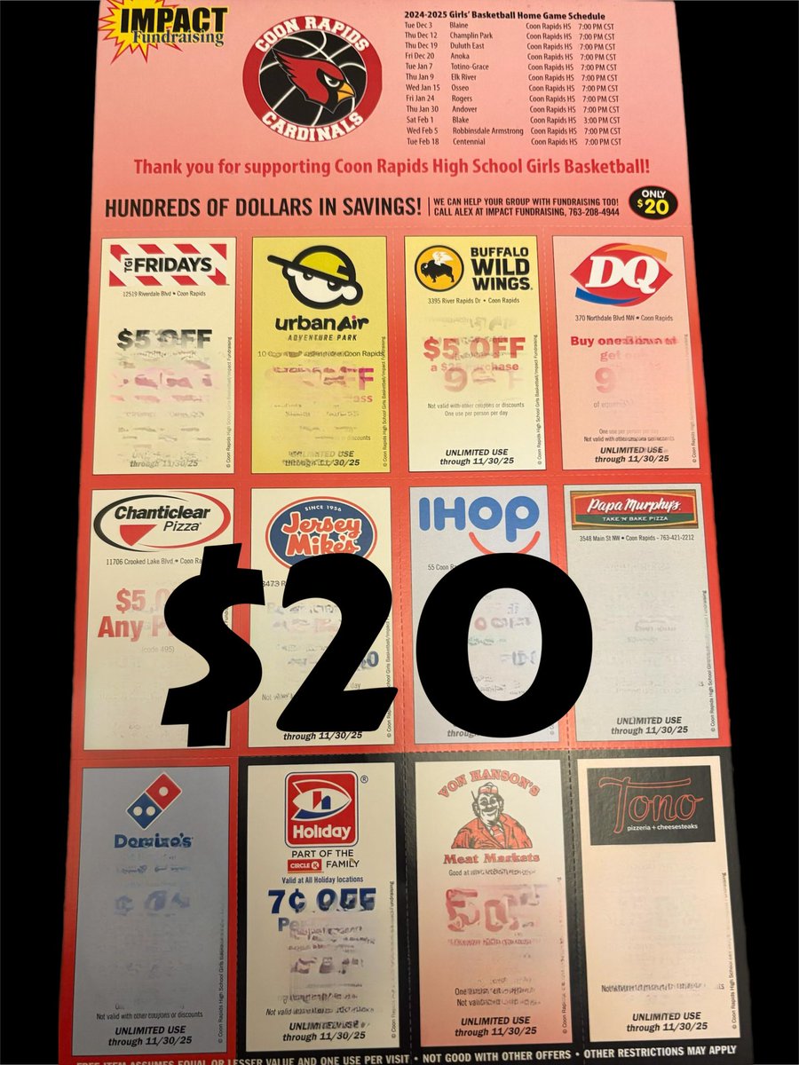 Coon Rapids High School Girls Basketball (@crgirlsbball) on Twitter photo Thank you to our Boosters for running our fundraiser today!!$3200 dollars!!! Great start bet the Cardinals still need your help. To buy a $20 discount card or donate contact: crhsboostersgbb@gmail.com
<a href="/CRCardinals/">CRHS Activities</a> <a href="/Aaliyahgraham_0/">Aaliyah Graham</a> <a href="/KloeePoris32041/">kloee porisch</a> <a href="/kyah__11/">Jakyah Palmer</a> Thank you to our Boosters for running our fundraiser today!!$3200 dollars!!! Great start bet the Cardinals still need your help. To buy a $20 discount card or donate contact: crhsboostersgbb@gmail.com
<a href="/CRCardinals/">CRHS Activities</a> <a href="/Aaliyahgraham_0/">Aaliyah Graham</a> <a href="/KloeePoris32041/">kloee porisch</a> <a href="/kyah__11/">Jakyah Palmer</a>
