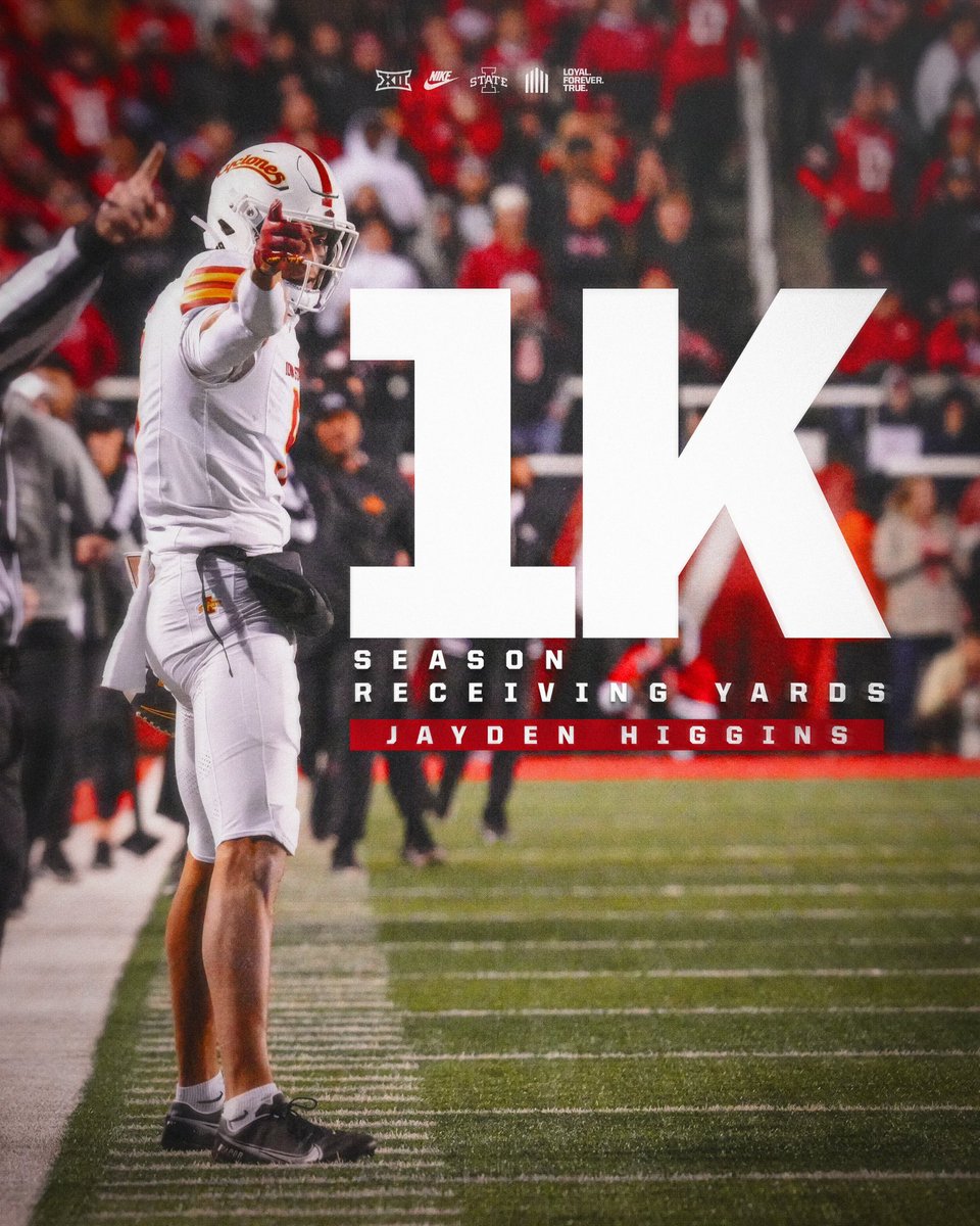 Really chill guy🫡

Jayden Higgins up to 1,000 receiving yards on the season.