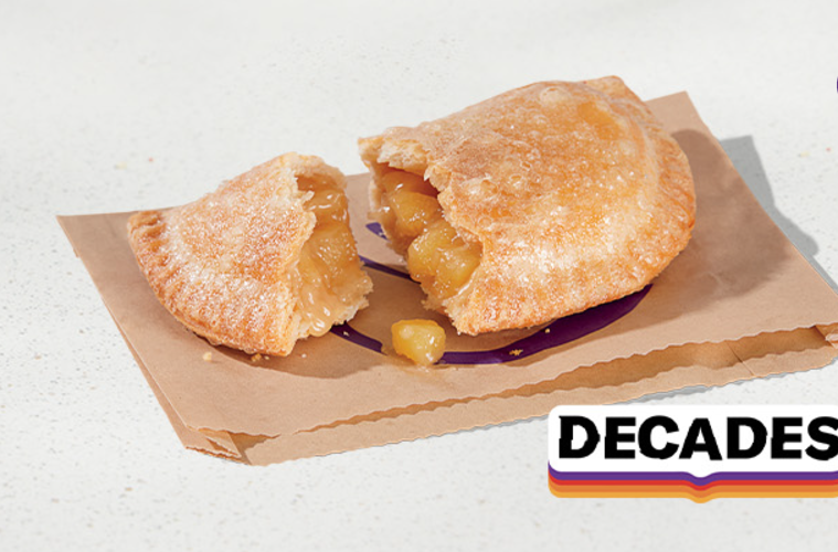 SaveMySnack's tweet photo. The Caramel Apple Empanada is officially back at Taco Bell.
I’m not kidding, people! This isn’t some cruel mirage brought on by late-night chalupa binges and sleep deprivation. This is the real deal. 
The mythical creature of the dessert menu, the golden-brown legend, the culinary equivalent of Bigfoot but with far fewer blurry photos – it’s back, baby!
#tacobell #sweet