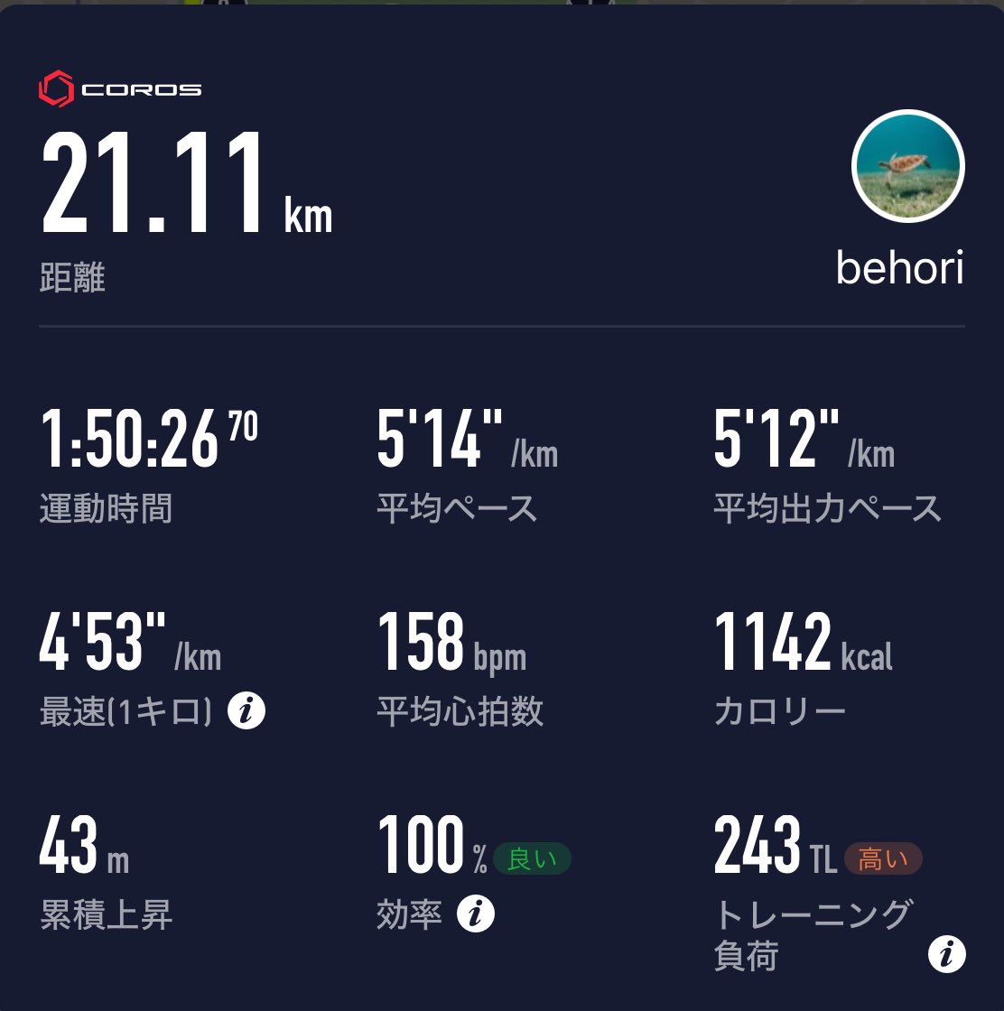 behori's tweet photo. 日曜はロング走の日。今日は1人でハーフを走ってみたけど、少しきつかった。シューズはズームフライ5です。 https://t.co/VTN0srAqST