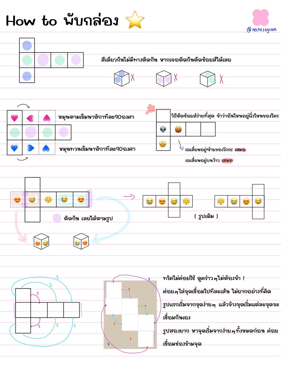 nectiezagram's tweet photo. ทริคพับกล่องฉบับเน้คต้าค่า
(ใช้เองถูกทุกข้อที่เคยทำมา ใช้ทริคที่ม้ากแดงมากที่สุด)
หวังว่า จะเป็นประโยชน์ไม่มากก้น้อยคับ🥹🩷

 #studywnec #dek68 #dek69 #dek70 #TGAT2 #TCAS68 https://t.co/6y7wribJ7q