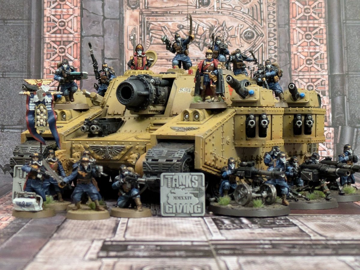 skzlibr's tweet photo. #ウォーハンマー
#warhammer
#deathkorpsofkrieg
#tanksgiving
ベインブレイドの派生のベインハンマーを塗ってTanksgiving達成!
26人まで乗れるので賑やかです。デスコーアオブクリーグ盛り上がってきました! https://t.co/yew1MozjvJ
