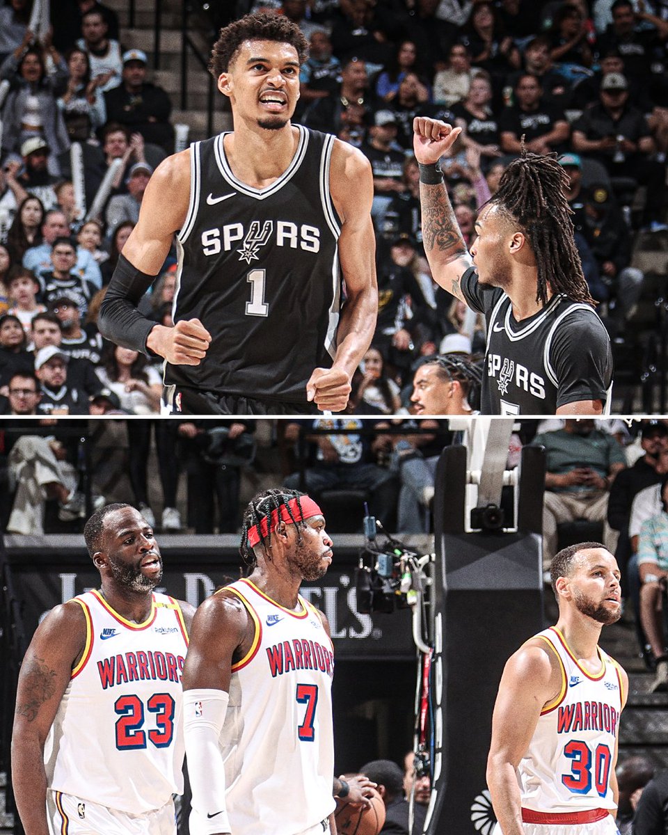 Wemby and the Spurs come back from a 17-point deficit to take down the No. 1 in the West Warriors 🔥👽