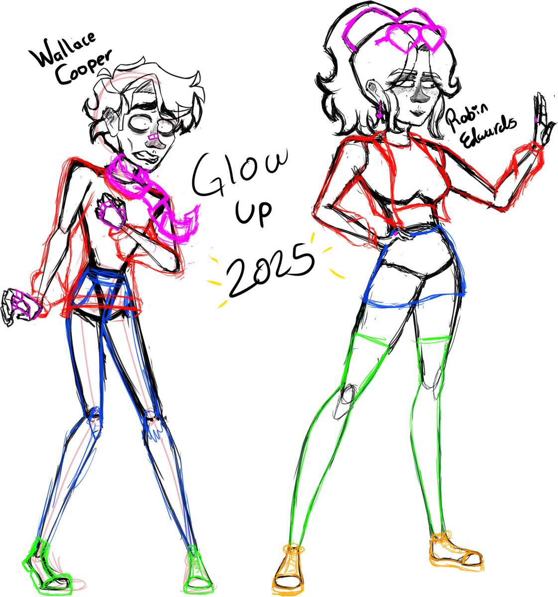 Rediseñé a #WallaceCooper y #RobiEdwards para este 2025, ahora Wallace mide 1.60 y Robin 1.70.

#HellsAtBrimestone #WIP #wipart #Oc #ocart #ArtistOnTwitter #originalcharacterart #originalcharacters #originalart #ArtistOnX #artpiece #digitalart #art