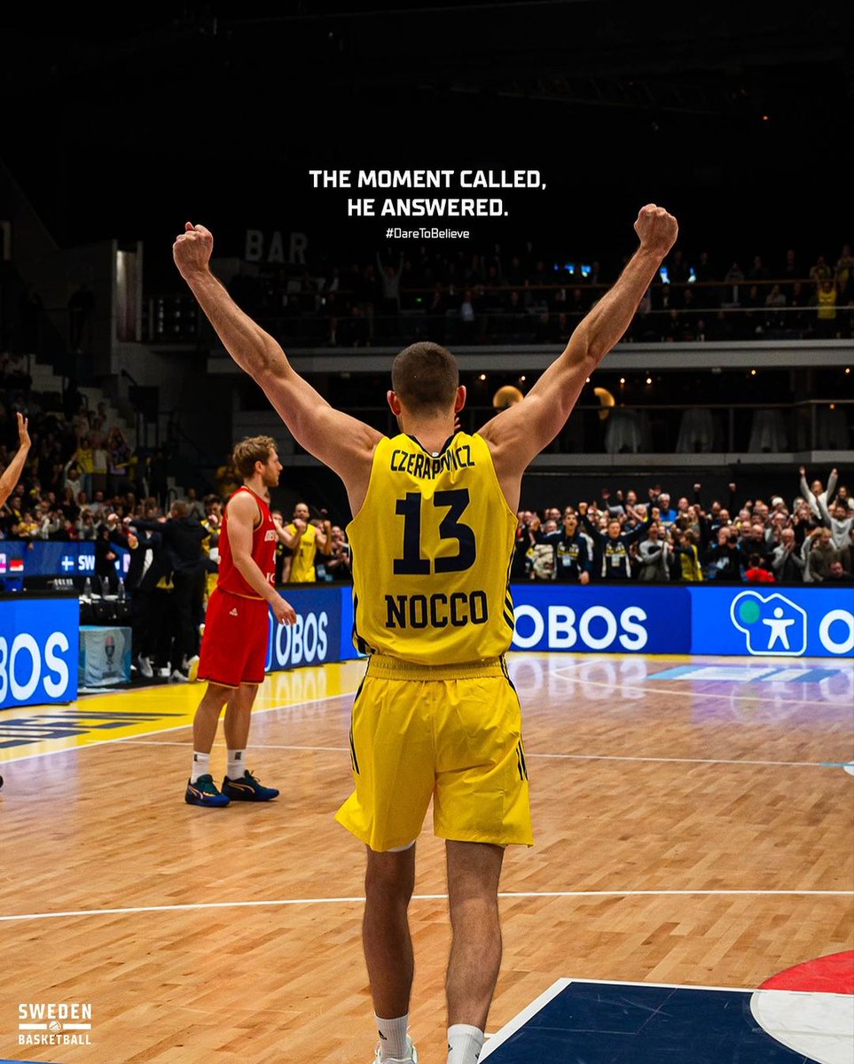 This isn’t luck, it’s hours of hard work paying off.

🥶 <a href="/ChrisCcz/">Chris Czerapowicz</a> 

#SwedenBasketball | #DareToBelieve