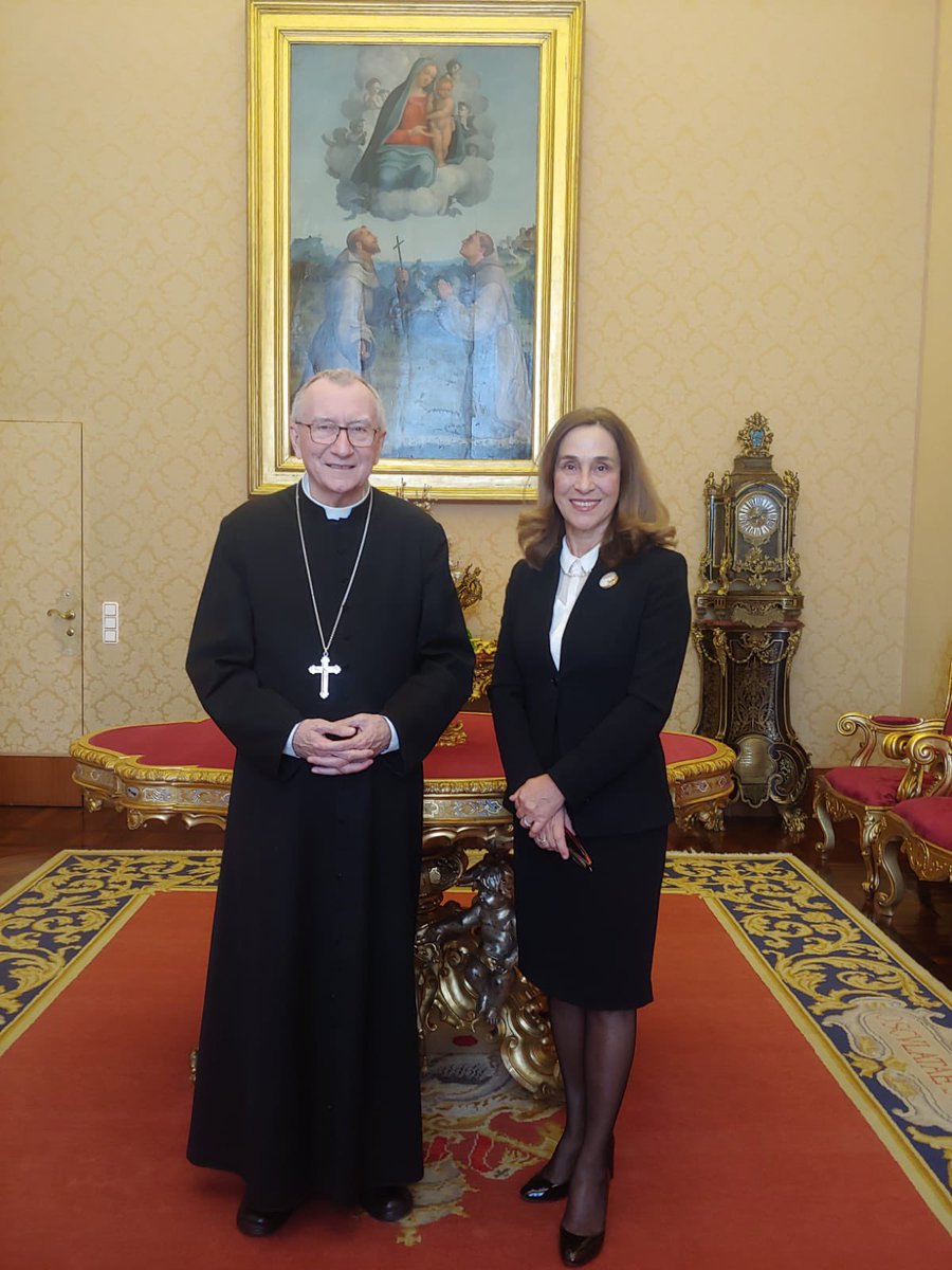 Più sinceri ringraziamenti per l’incontro di congedo con il Cardinale Segretario di Stato Parolin e la collaborazione in anni passati.Continuiamo con la diplomazia come solidale alternativa alle armi, alla violenza e al terrore a lavorare per la Pace e bene ti tutti 🇲🇰🇻🇦🌎