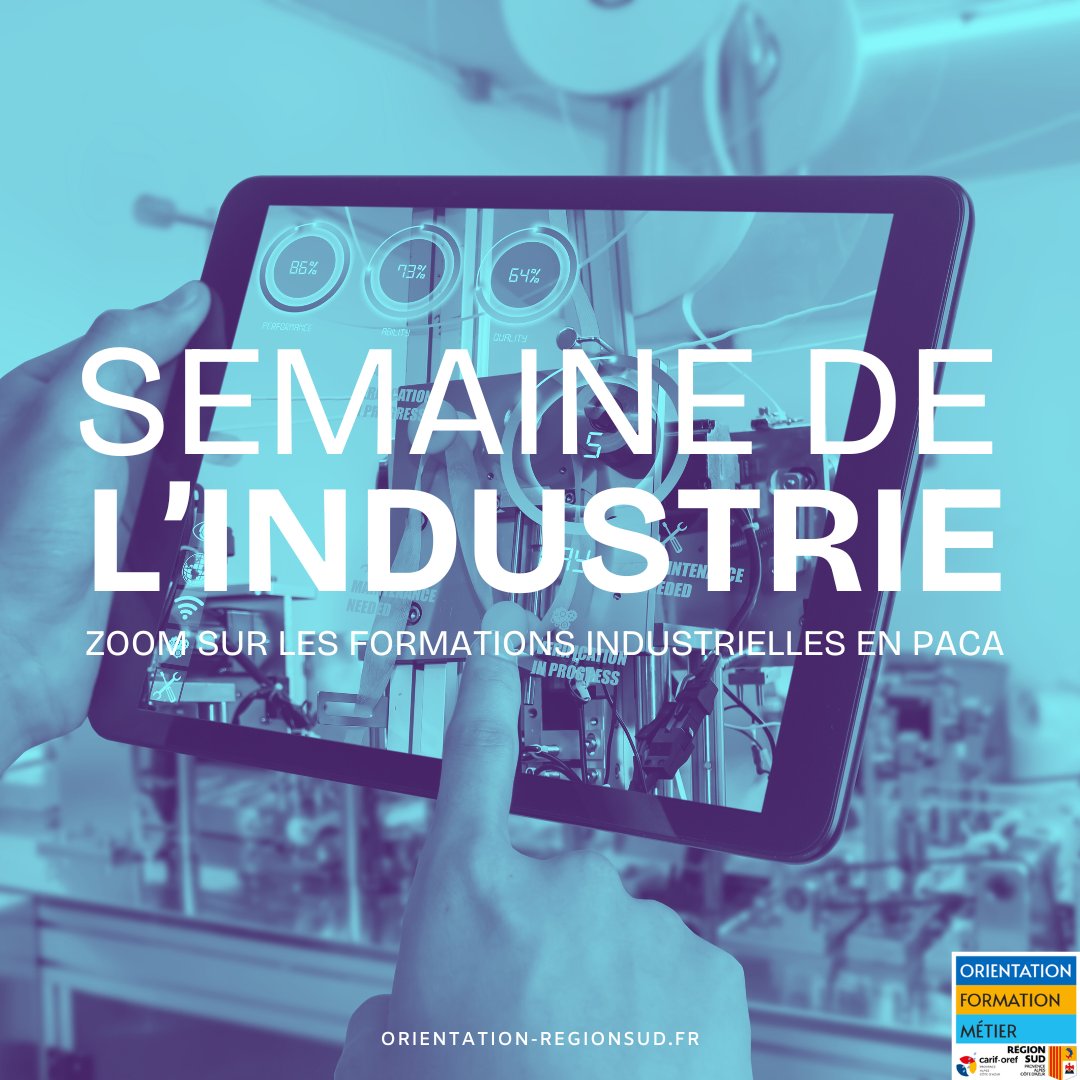 🏭 [Avec l’#industrie, fabrique ton avenir !] La semaine de l’industrie se clôture aujourd’hui. L’industrie intègre des centaines de métiers tous plus passionnants les uns que les autres. +d'info swll.to/XoJ2m <a href="/CampusIndustrie/">Campus d'Excellence Industrie du futur - Sud</a> <a href="/IndustriesPaca/">Pôle Formation UIMM Sud</a> @UIMM @OPCO2i