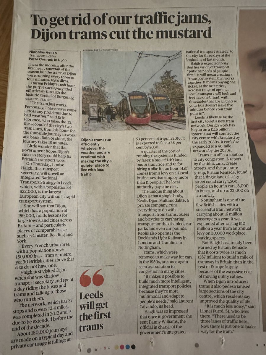 Evan O’Connell (@evanoconnell) on Twitter photo Dijon dans les pages de <a href="/thetimes/">The Times and The Sunday Times</a> ❤️
(Quand j’étais étudiant à Dijon il n’y avait pas encore les tramways, mais j’y suis retourné depuis et le réseau de tram mis en place par <a href="/frebsamen/">François Rebsamen</a> <a href="/dijon/">Ville de Dijon</a> <a href="/DijonMetropole_/">Dijon Métropole</a> est effectivement top) Dijon dans les pages de <a href="/thetimes/">The Times and The Sunday Times</a> ❤️
(Quand j’étais étudiant à Dijon il n’y avait pas encore les tramways, mais j’y suis retourné depuis et le réseau de tram mis en place par <a href="/frebsamen/">François Rebsamen</a> <a href="/dijon/">Ville de Dijon</a> <a href="/DijonMetropole_/">Dijon Métropole</a> est effectivement top)