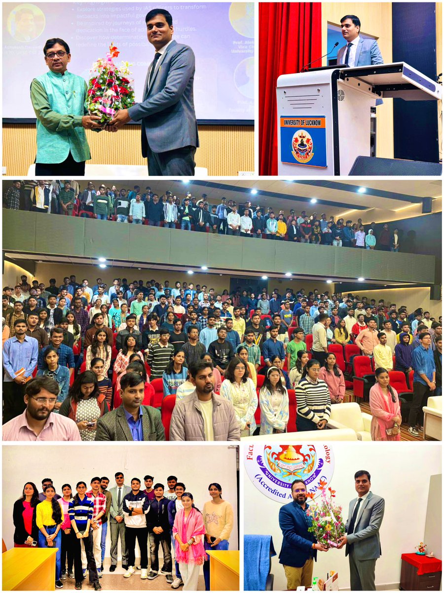 PlacementEnggLU's tweet photo. On the occasion of the Foundation Week Celebration, T&amp;P Cell, FoET,UoL successfully conducted a seminar featuring IAS Ashutosh Dwivedi, who shared his journey from engineering to UPSC success. 250+ students attended, gaining insights on how engineers can excel in civil services. https://t.co/S2SGazrih1