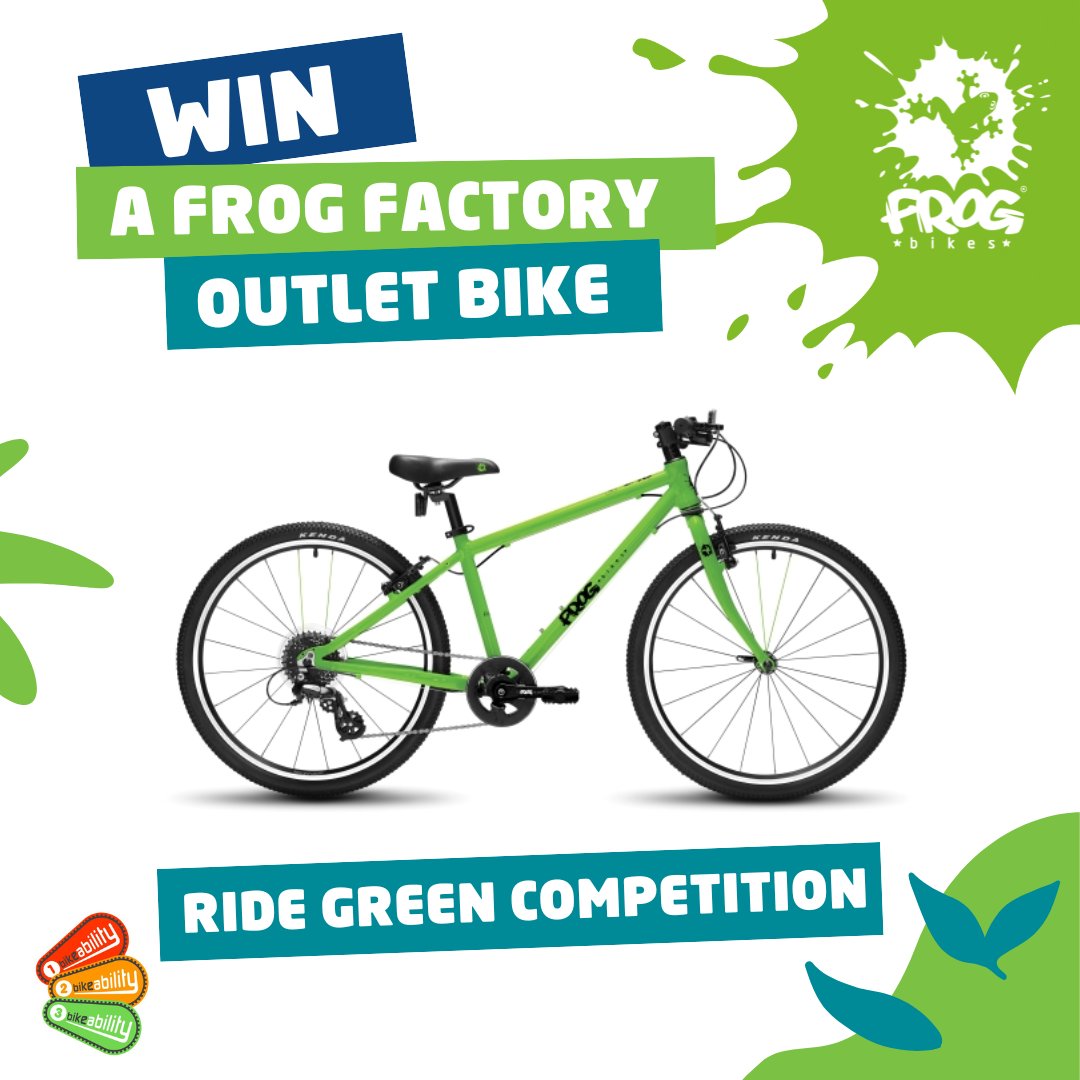 🚴🌍 WIN a Frog factory outlet bike in the Ride Green Competition 🌍🚴

Hop on Frog's Green Friday campaign and WIN! To enter:
1. Look for any Ride Green Competition posts on @FrogBikes or Bikeability’s social pages
2. Comment with a 💚 to enter!

Ends 30 Nov. T&amp;Cs apply.