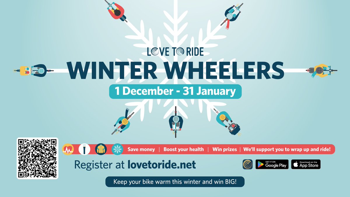🚴‍♂️ Gloucestershire, let’s ride this winter with <a href="/LovetoRide_/">Love to Ride</a>! Join Winter Wheelers, log your rides in December &amp; January, and win amazing prizes like £1,000, £2,500, and weekly goodies. Every ride counts! ❄️💷 Sign up now at orlo.uk/o42In #WinterWheelers #CycleGlos