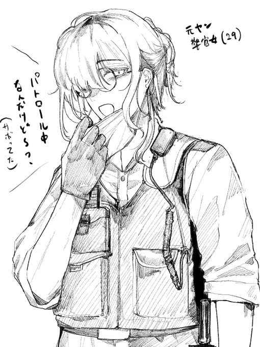 TRPGで使う女 29歳ダウナー元ヤン警官女 