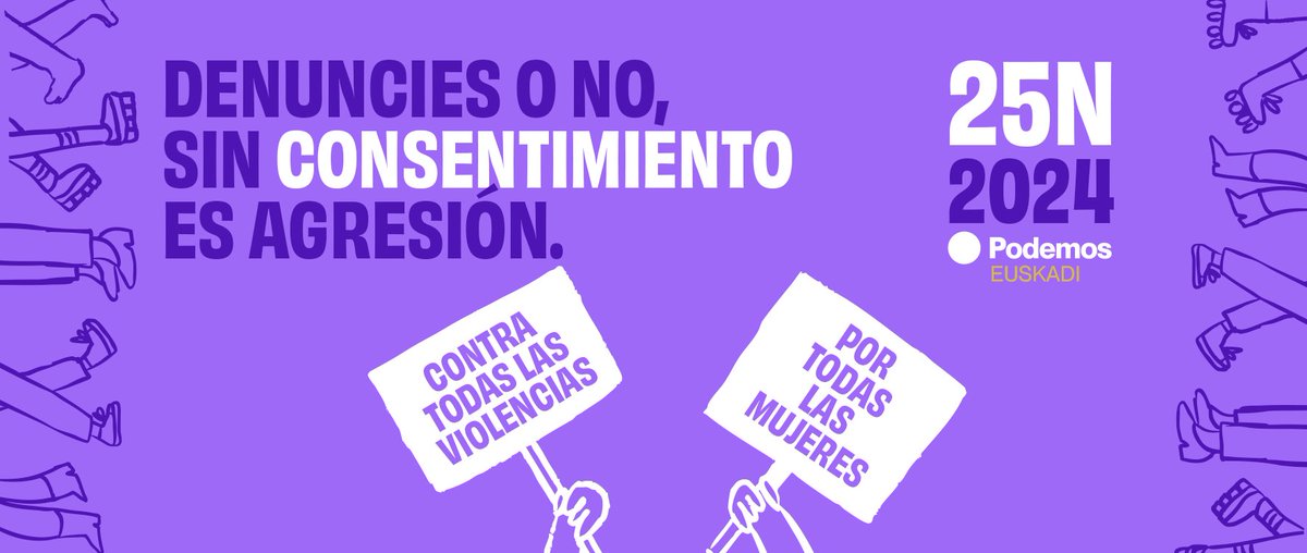 En Podemos Santurtzi nos posicionamos del lado de las voces de las mujeres, de sus historias tantas veces silenciadas, y también junto a aquellas que por diversas razones no se atreven, todavía, a hablar.

Manifiesto:
podemos.eus/cas/noticias-m…

#25N #A25