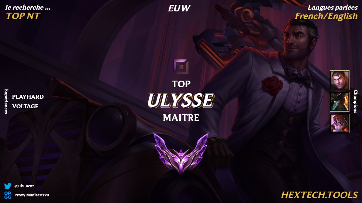 Ulysse (@uls_acnt) on Twitter photo Salut, LFT pour le NT de 2025, toplaner GM 650LP peak s12 s13
🔄 & ❤️ appréciés
<a href="/LoL_LFT_Fr/">LoL LFT Fr</a> Salut, LFT pour le NT de 2025, toplaner GM 650LP peak s12 s13
🔄 & ❤️ appréciés
<a href="/LoL_LFT_Fr/">LoL LFT Fr</a>