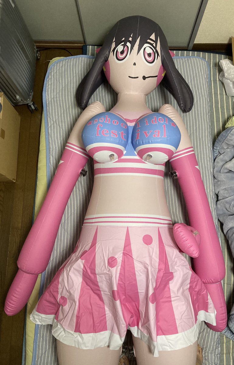 AI生成の人形型空ビ画像見てたら欲しくなって注文してしまった...

4mサイズとか欲しかったけど、行き過ぎた円安と部屋の狭さから3mを選択。

PVCの生地を0.4mmから0.25mmにしてもらったのでめちゃくちゃ柔らかいです。

ちなみに購入した空ビの元ネタは某学園アイドルアニメのキャラクターですw