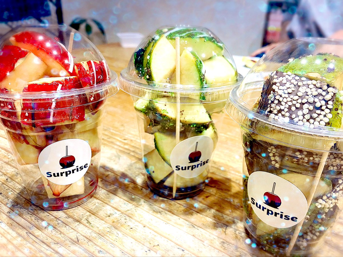 yuuzuki_5723's tweet image. #日立駅 前のフルーツ飴専門店  #Suprise さんに行ってみた🍎🍏
#日立市 の高校生に大人気とのこと
これはカワイイ〜✨️💕✨️

なぜか飴をまとうとリンゴが食べやすくなる不思議🥹