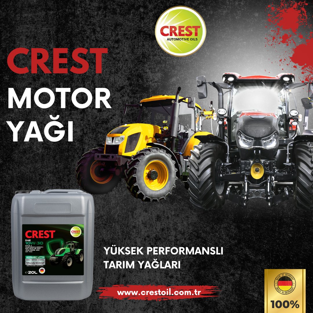 crestoilturkey's tweet photo. Tüm Çiftçilerimize performans desteği CREST OIL'den. Tüm traktör markaları ile uyumlu yüksek performanslı CREST Agromec Serisi tarım yağları hizmetinizde.
#traktor #traktör #masseyferguson #casetractor #madeingermany #crestoil #temizçevre
https://t.co/Az1DdDZO4y https://t.co/gNbGb8sf7B