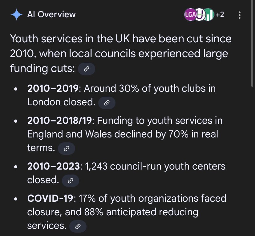Youth services were decimated in the 2010s by the conservatives, now we wonder why we have a mental health crisis among our young people? Doubling of youth people not in employment or training. Prevention starts with an enabling environment. 

#bbclaurak <a href="/UKLabour/">The Labour Party</a> <a href="/LizforLeader/">Liz Kendall</a>