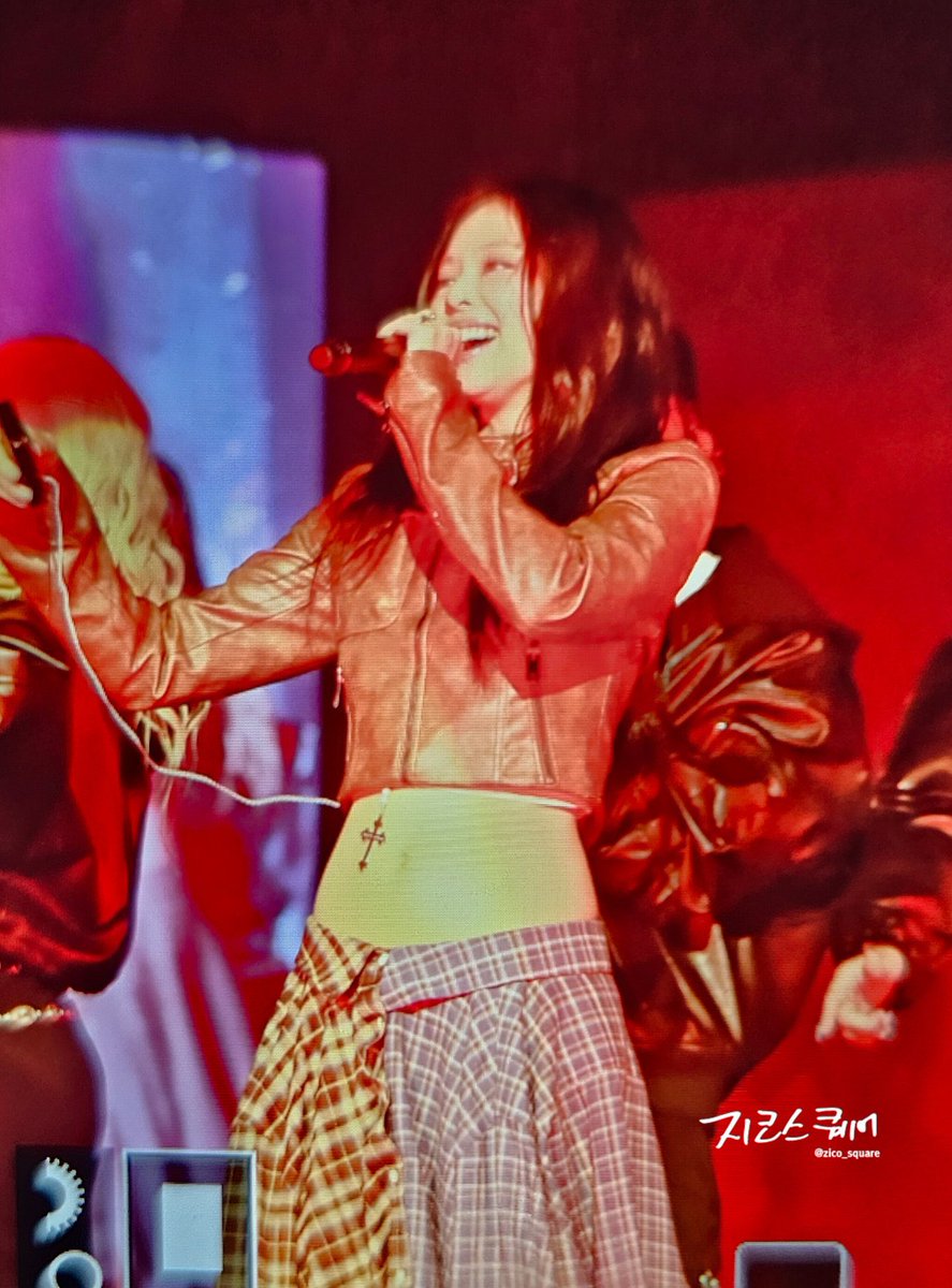 Jennie while performing 'SPOT!' live together with Zico for the