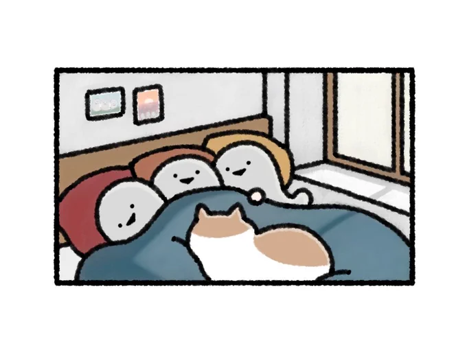 みんなで一緒に眠るばすぴす 