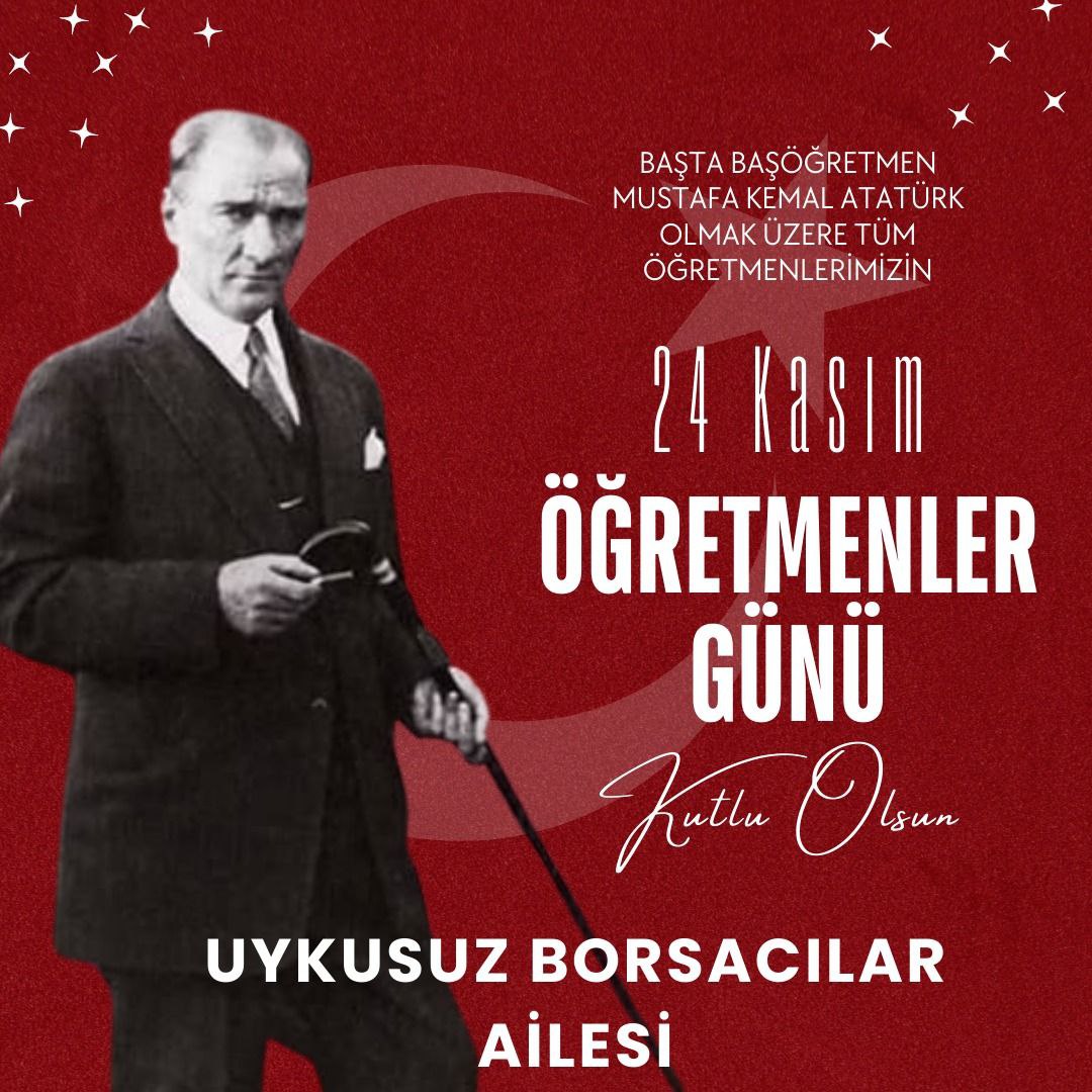 ✏️ Bir insana dokunmak, bir geleceğe yön vermektir.
 
✏️ Sadece bilgiyi değil, sevgiyi, saygıyı ve sabrı öğreten tüm öğretmenlerimize teşekkür ederiz.
 Öğretmenler Gününüz Kutlu Olsun

Uykusuz Borsacılar Ailesi 💤 #öğretmenlergünü #24kasım 
 #24kasımöğretmenlergünü #sondakika
