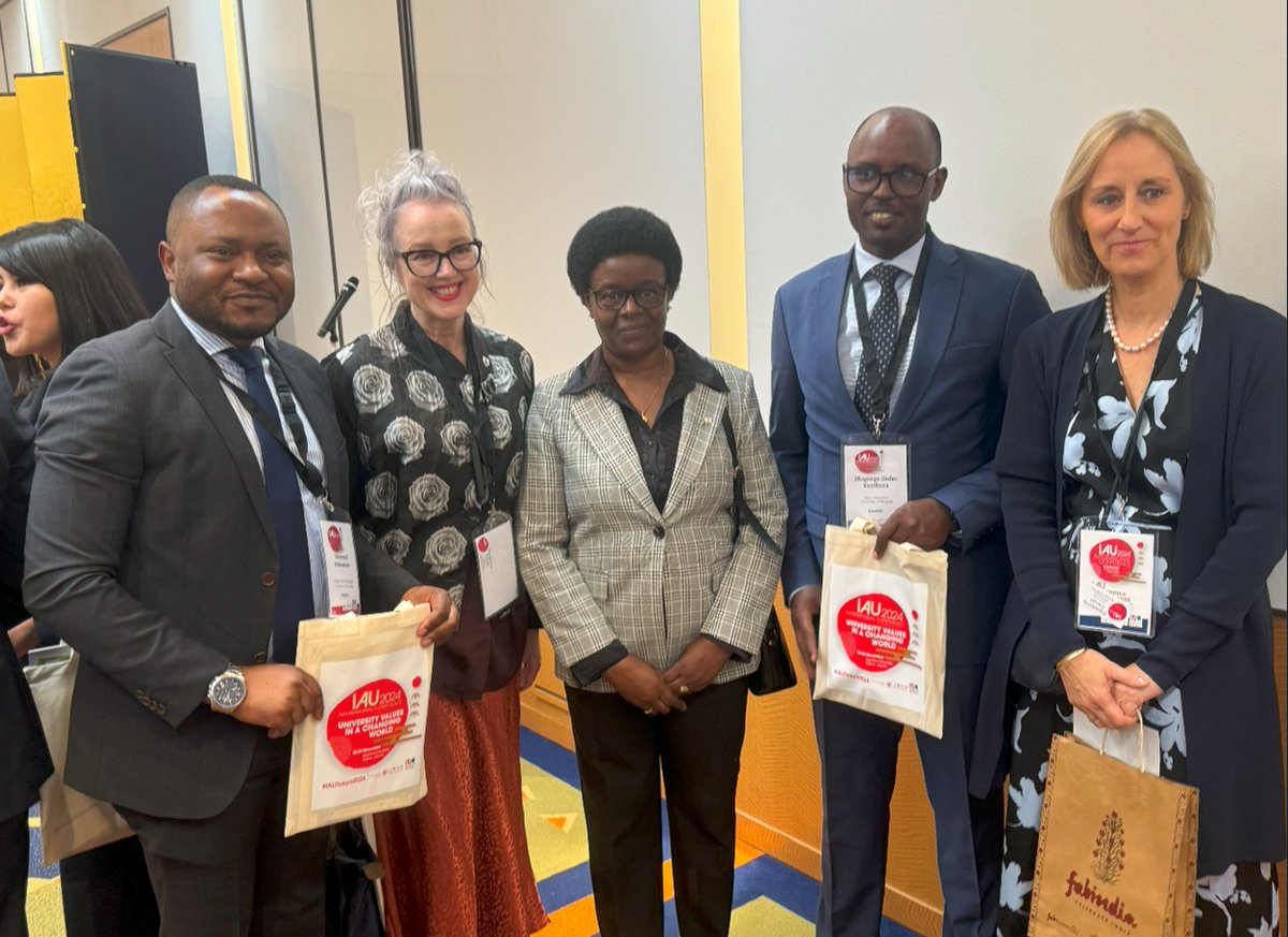 Uni_Rwanda's tweet photo. Our senior officials, including Vice Chancellor Prof. @mdkayihura and Deputy Vice Chancellor Dr. @Rayndikumana, are currently in Japan for a preparatory meeting to host the International Association of Universities (IAU) Conference #IAU2025 in Kigali, scheduled for October 2025. 

This prestigious event is expected to attract over 600 higher education institutions and organizations, reaffirming Rwanda's status as an ideal destination for global academic dialogue and the exchange of best practices. Hosting this conference will further enhance Rwanda's reputation as a global academic hub and a model of international collaboration.