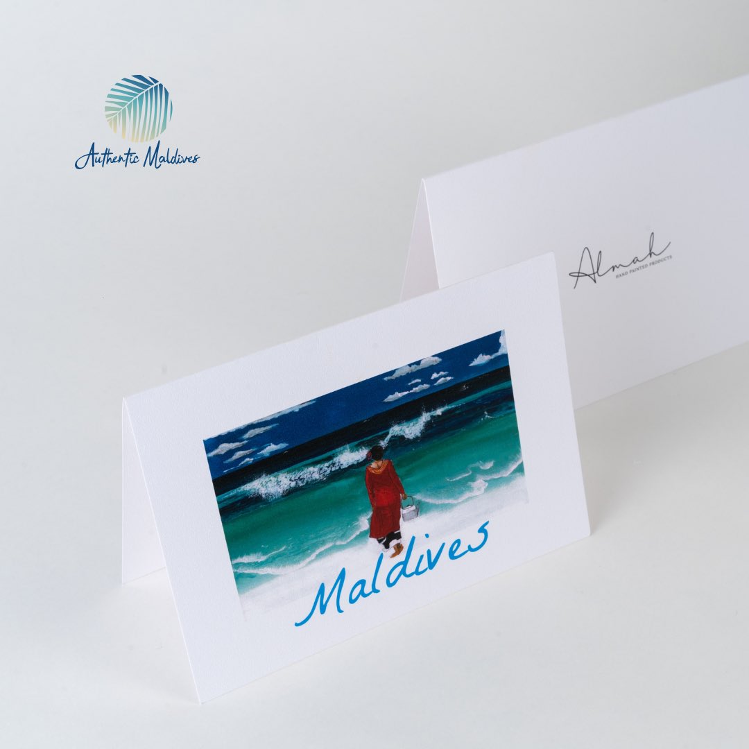 Add a personal touch to your messages with Almah's beautifully hand-painted cards. Each card is a unique work of art, crafted with love in the heart of the Maldives.